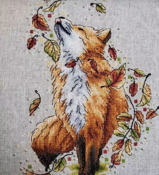 Grille numérique Renard en automne