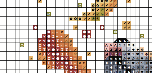 Grille numérique Renard en automne