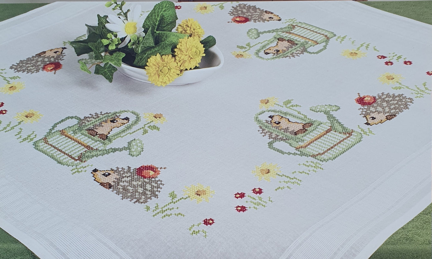 Nappe à broder hérisson