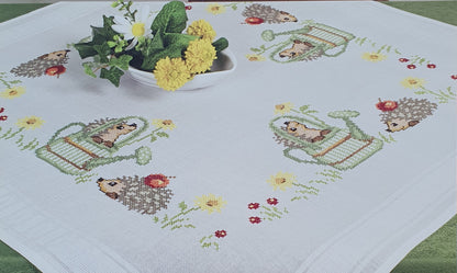 Nappe à broder hérisson