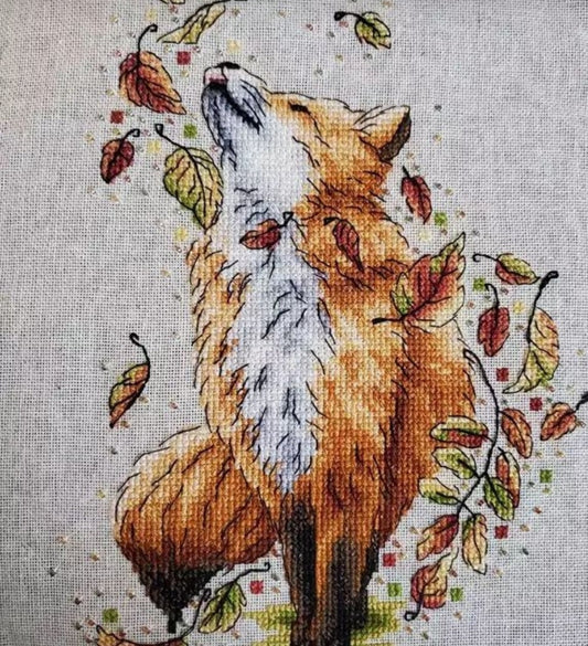 Grille numérique Renard en automne