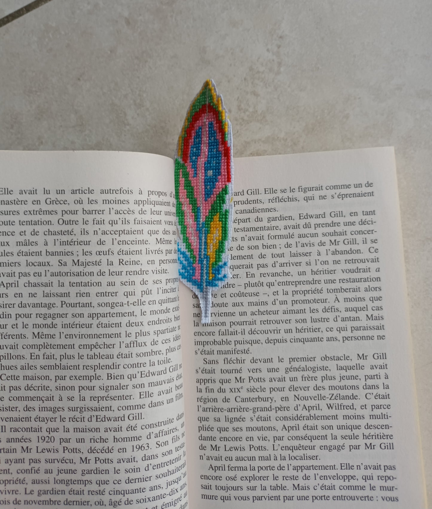 Grille numérique Plumes format marque page