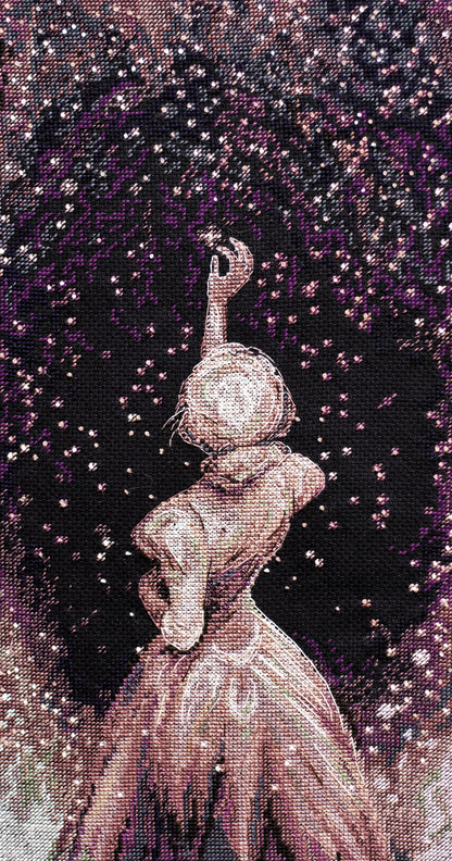 Kit de point de croix Abrisart voeux sous les étoiles