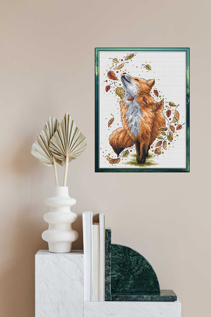 Grille numérique Renard en automne