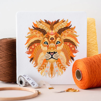 Kit de point de croix lion mandala