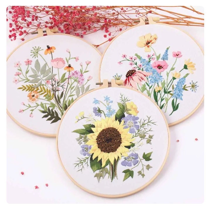 Kit de broderie floral