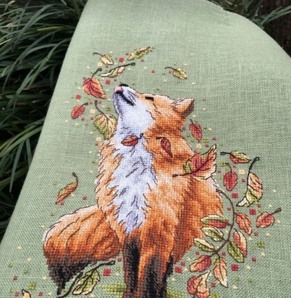 Grille numérique Renard en automne