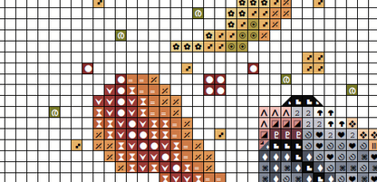 Grille numérique Renard en automne